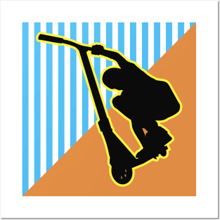 Stunt scooter deck grab Posters and Art